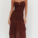 Selfie Leslie  midi brown dress Photo 0