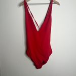 ANDIE The Bali Lace Up One Piece Swimsuit Cherry Red Womens XL Photo 2
