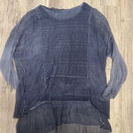 Saks 5th Avenue Saks Fifth Avenue Sheer Silk Embroidered  Tiered Top Size XL Made in Italy Photo 0