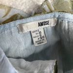 Amuse Society ‎ Robe Midsummer Palm Blue Green Midi Sheer Lined Ruffle Tank Dress Photo 1