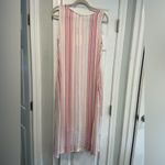 NWT Natural Impressions Size M Pink Metallic Sleeveless Slit Hem Midi Dress White Size M Photo 8
