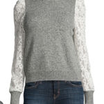 Rebecca Taylor  Lace Sleeve Sweater Size S Photo 0