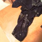 Loft  Dark Purple Blouse with Yellow Floral Pattern Photo 4