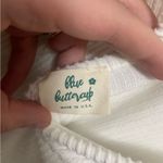 White/Bridal Long Sleeve Bodysuit with Sheer Polka Dot Sleeves sz Large White Photo 5