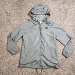 Empyre Clothing Women's Green Windbreaker Jacket Size Medium Hooded Button Down Photo 0