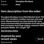 Cozy Plaid Knit Large Scarf by Hourglass Pink Photo 6