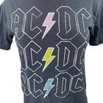 AC/DC Rock Band Women's Black Short Sleeve Concert Tour Basic Tee T-Shirt Top XS Photo 2