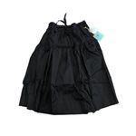 CeCe black tie-waist cotton blend skirt size 6 Photo 1