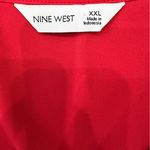 Nine West Vibrant Red V-Neck Sleeveless Blouse Size XXL Photo 3