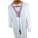 Artisan NY NWT Women's Beach Cover-Up Dress Size XS White Lace-Up Photo 1