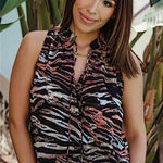 Veronica M ✨ Floral Ruffle Neckline Tie Blouse✨ Photo 0