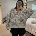 American Eagle Zebra Quarter Zip Hoodie Photo 0