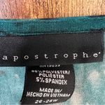 Apostrophe Size 26-28W Faux Wrap Deep V-Neck Short Cap Sleeves Tie Dye T… Photo 5