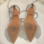 Lulus  White Satin Heels with Bow and Rhinestone Strap Photo 2