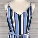 AMBIANCE Striped Wide Leg Jumpsuit w Adjustable Straps Photo 1