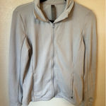 Mondetta  Thermal Stretch Winter Sweatshirt Women Size  M. Gray Thumbhole 1/4 Zip Photo 0