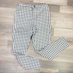 SO  Gingham Check Ankle Pants Gray White Juniors 9 Flat Front Stretch Photo 1