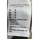 American Eagle Wool Blend Sweater Jegging Fit Hooded Gray Long Sleeve V-Neck M Photo 3