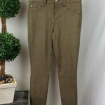 7 For All Mankind 7FAMK Brown Faux Suede Print Skinny Pants NEW 26 Photo 0