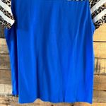 Sunshine & Rodeos Blue With Leopard‎ Sleeve Top Size Medium Photo 7