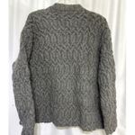 J.Crew Sweater Cable Knit Mens Size L Fisherman Pullover Dark Gray L Photo 4