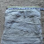 Miss Me White And Green Tiered Lace Mini Skirt size Medium Photo 5