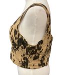 Banana Republic Factory Leopard Print Linen-Blend Cropped Bustier Top Size 10 Photo 3