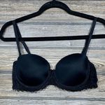 SO  Intimates Black Lace Trim Bra Size 36B Multi-Wear Lightly Lined‎ Underwire Photo 0
