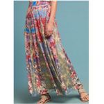 Anthropologie  Hemant & Nandita Colorful Long Maxi Skirt Lined Size Medium Photo 2
