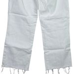 ZARA  Straight Wide Leg Raw Hem High Rise Raw Hem Casual Denim Ankle Jean 6 White Photo 6