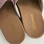 Spenco Sandals Dawn Slide Slip On Slipper Leather Comfort Travel Ostrich Purple Size 8.5 Photo 12