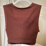 Babaton  Women's Brown Textured Sleeveless Top Photo 1