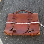 None Rustic vintage Classic Brown Leather satchel Bag Photo 10