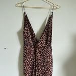 Jonathan Simkhai Leopard Print Tie Back Jumpsuit Size Medium Black Photo 6