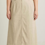 Sag Harbor  Sport safari maxi skirt beige cotton Sz XL Photo 0
