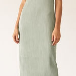 Camila Coelho  Pleated Sleeveless Midi Dress in Mint Green Photo 0