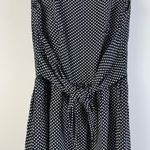 KC Spencer Polka Dot Vintage Maxi Dress Size 4 Small Tie Waist Black White Photo 2