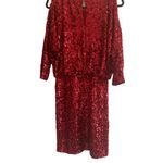 Boston Proper NTW Red Sequin Cold-Shoulder Party Dress size 6 Photo 1