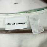 Alfred Dunner Top Womens XL Green Blue Floral Print Garden Party Cottage Fairy Photo 2