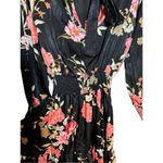 MISA Los Angeles Iyana Tie-Neck Smocked Waist Mini Dress Black Floral Sz S Photo 12