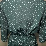Hello Molly Stuck in Your Ways Midi Dress Size XS/2 Green Polka Dot Tie Front Photo 6