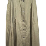 Karen Scott Vintage 100% Cotton Green Maxi Skirt Button-Front 26 Waist Photo 0