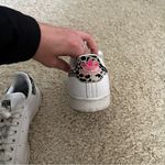 Adidas x stan smith white and leopard print sneakers size 7 Photo 4