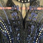 Endless Rose Anthropologie Beaded Navy Dress Photo 5