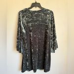 Nally & Millie Forest Green Velour Shift Dress Women L Luxe Poetic Moody Holiday Size L Photo 5