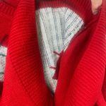 College Point Vintage Christmas Sweater size L Ugly Holiday Party Red Glitter Size L Photo 5
