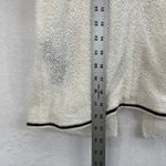 The Kooples  Ivory Boucle Blazer Size 38/M Open Front Black Trim‎ Pockets Photo 7