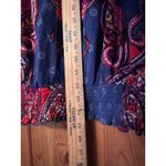 LASCANA Paisley Print Smocked Mock Neck Long Sleeve Blouse Women 12 Blue Photo 6