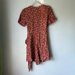 Madewell  Rust Red Wrap-Front Romper in Daisy Field 0 Photo 7