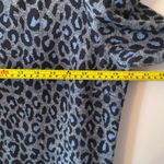 Talbots  Blue Cheetah Print Long Sleeve Knee Length Dress Women's size Large Photo 7